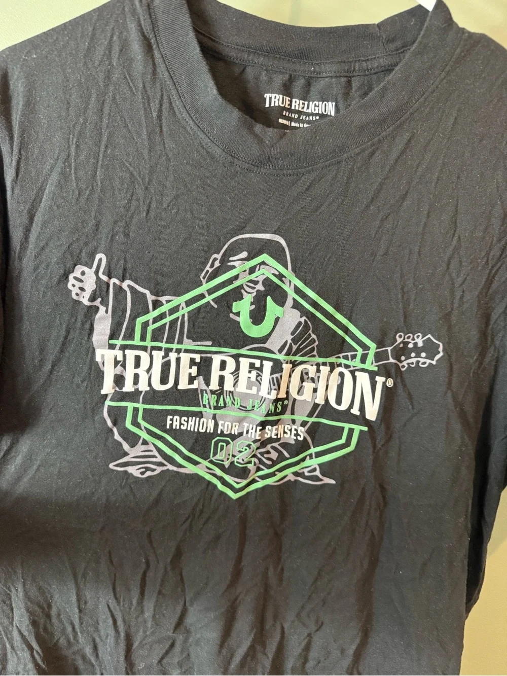 True Religion Black Graphic Logo Tee - Men's